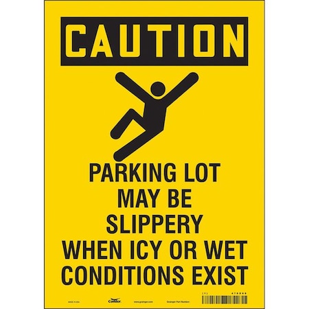 Safety Sign, 14 in Height, 10 in Width, Vinyl, Vertical Rectangle, English, 478D68 MPN:478D68