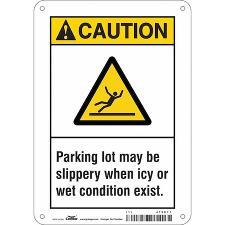 Safety Sign, 10 in Height, 7 in Width, Polyethylene, Horizontal Rectangle, English, 478D71 MPN:478D71
