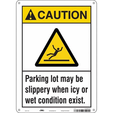 Safety Sign, 14 in Height, 10 in Width, Polyethylene, Vertical Rectangle, English, 478D72 MPN:478D72