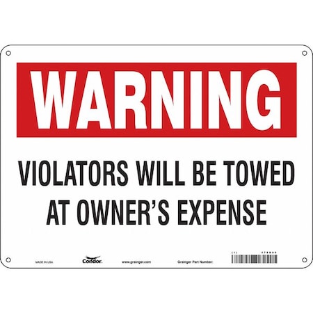 Tow Zone No Parking Sign, 14