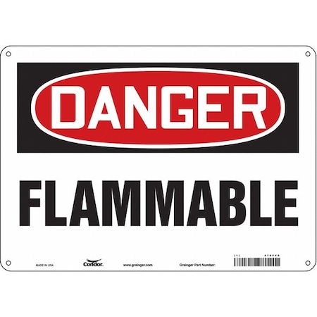 Danger Sign, 10 in H, 14 in W, Horizontal Rectangle, English, 478F46 MPN:478F46