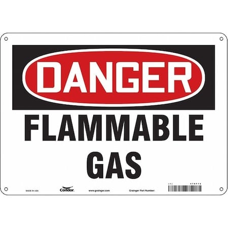 Danger Sign, 10 in H, 14 in W, Horizontal Rectangle, English, 478F72 MPN:478F72