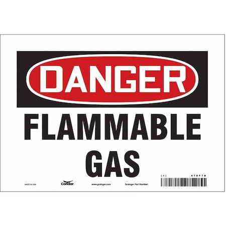 Danger Sign, 7 in H, 10 in W, Vinyl, Vertical Rectangle, English, 478F78 MPN:478F78