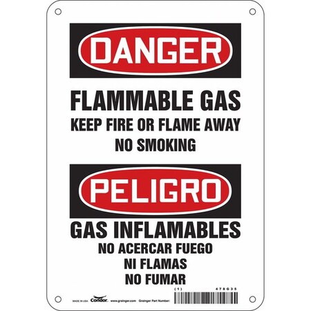 Danger, 7 in W x 10 in H, Horizontal Rectangle, Polyethylene MPN:478G35
