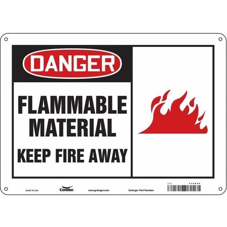 Danger Sign, 10 in H, 14 in W, Polyethylene, Horizontal Rectangle, English, 478G90 MPN:478G90