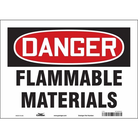 Danger Sign, 10 in H, 14 in W, Vinyl, Horizontal Rectangle, English, 478H62 MPN:478H62