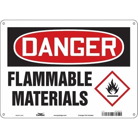Danger Sign, 10 in H, 14 in W, Horizontal Rectangle, English, 478H64 MPN:478H64