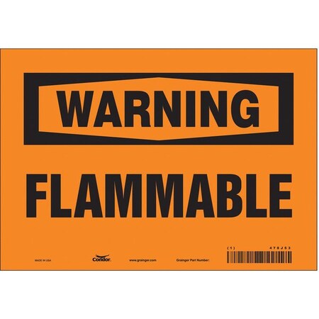 Danger Sign, 7 in H, 10 in W, Vinyl, Vertical Rectangle, English, 478J53 MPN:478J53