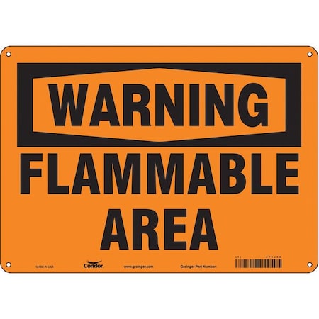 Safety Sign, 10 in Height, 14 in Width, Aluminum, Horizontal Rectangle, English, 478J56 MPN:478J56