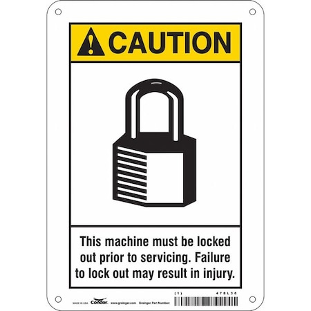 Safety Sign, 5 in Height, 3 1/2 in Width, Vinyl, Vertical Rectangle, English MPN:478L36