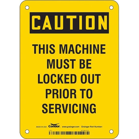 Safety Sign, 7 in Height, 5 in Width, Vinyl, Vertical Rectangle, English MPN:478L37