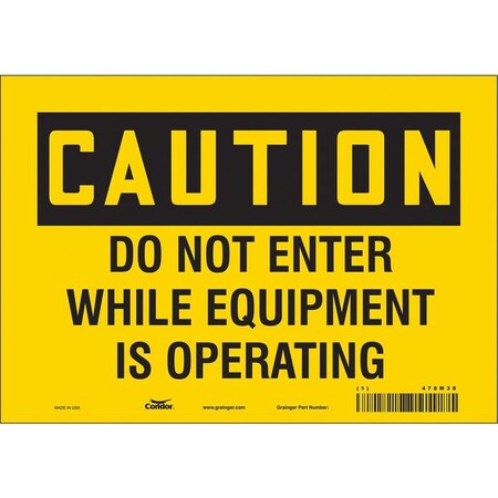 Safety Sign, 7 in Height, 10 in Width, Vinyl, Vertical Rectangle, English, 478M38 MPN:478M38
