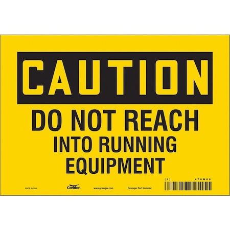 Safety Sign, 7 in Height, 10 in Width, Vinyl, Vertical Rectangle, English, 478M69 MPN:478M69