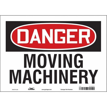 Safety Sign, 10 in Height, 14 in Width, Vinyl, Horizontal Rectangle, English, 478R42 MPN:478R42