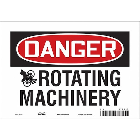 Safety Sign, 7 in Height, 10 in Width, Vinyl, Vertical Rectangle, English, 478R97 MPN:478R97