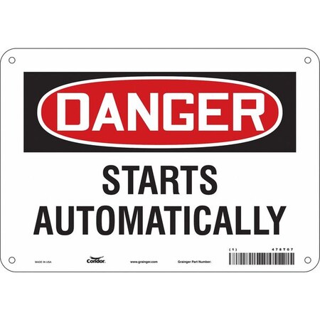 Safety Sign, 7 in Height, 10 in Width, Aluminum, Vertical Rectangle, English, 478T07 MPN:478T07