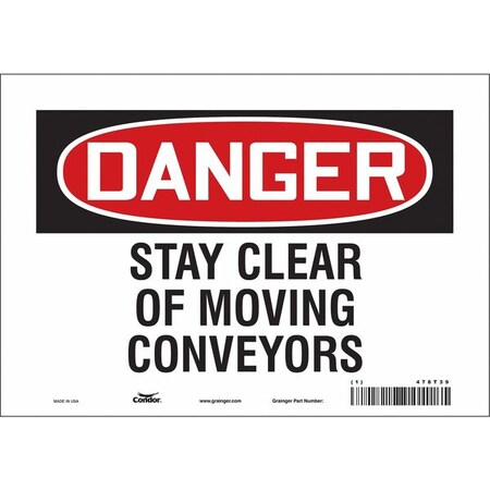 Safety Sign, 7 in Height, 10 in Width, Vinyl, Vertical Rectangle, English, 478T39 MPN:478T39