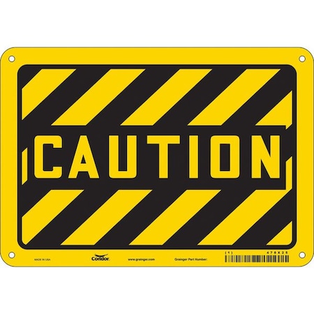 Be Careful, 10 in W x 7 in H, Vertical Rectangle, Polyethylene, 478X25 MPN:478X25