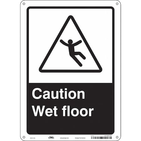 Safety Sign, 14 in Height, 10 in Width, Polyethylene, Vertical Rectangle, English, 478X36 MPN:478X36