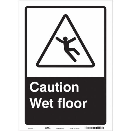 Safety Sign, 14 in Height, 10 in Width, Vinyl, Vertical Rectangle, English, 478X38 MPN:478X38