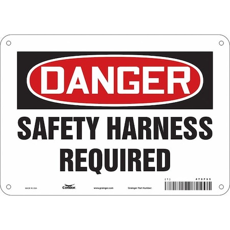 Safety Sign, 7 in Height, 10 in Width, Aluminum, Vertical Rectangle, English, 479F95 MPN:479F95
