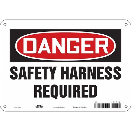 Safety Sign, 7 in Height, 10 in Width, Polyethylene, Vertical Rectangle, English, 479F98 MPN:479F98