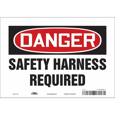 Safety Sign, 7 in Height, 10 in Width, Vinyl, Vertical Rectangle, English, 479G01 MPN:479G01