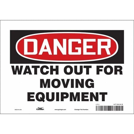 Safety Sign, 7 in Height, 10 in Width, Vinyl, Vertical Rectangle, English, 479G42 MPN:479G42
