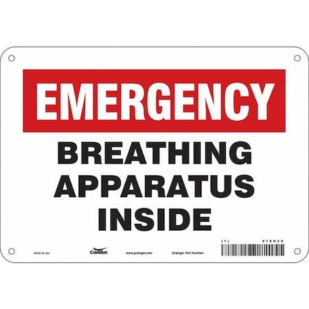 Safety Sign, 7 in Height, 10 in Width, Aluminum, Vertical Rectangle, English, 479H29 MPN:479H29