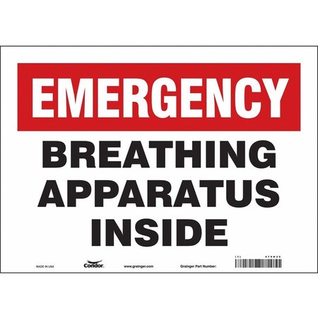 Safety Sign, 10 in Height, 14 in Width, Vinyl, Horizontal Rectangle, English, 479H35 MPN:479H35