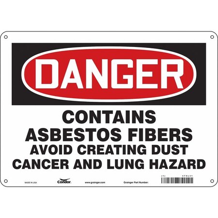 Safety Sign, 10 in Height, 14 in Width, Aluminum, Horizontal Rectangle, English, 479L31 MPN:479L31
