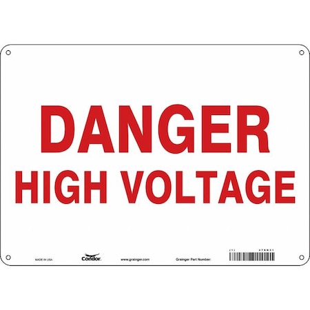Safety Sign, 10 in Height, 14 in Width, Aluminum, Horizontal Rectangle, English, 479N31 MPN:479N31