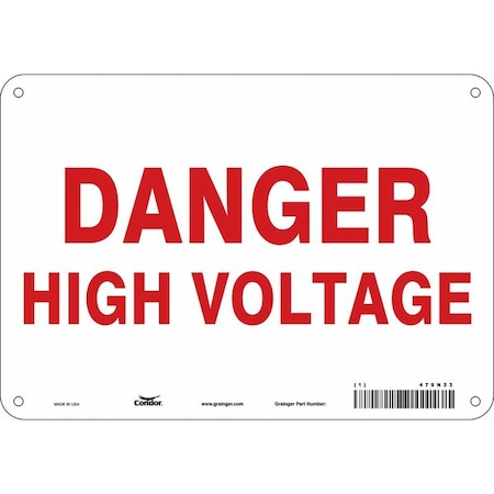 Safety Sign, 7 in Height, 10 in Width, Polyethylene, Vertical Rectangle, English, 479N33 MPN:479N33