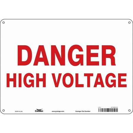 Safety Sign, 10 in Height, 14 in Width, Polyethylene, Horizontal Rectangle, English, 479N34 MPN:479N34