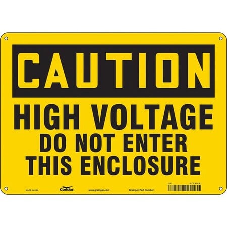 Safety Sign, 10 in Height, 14 in Width, Aluminum, Horizontal Rectangle, English, 479N86 MPN:479N86