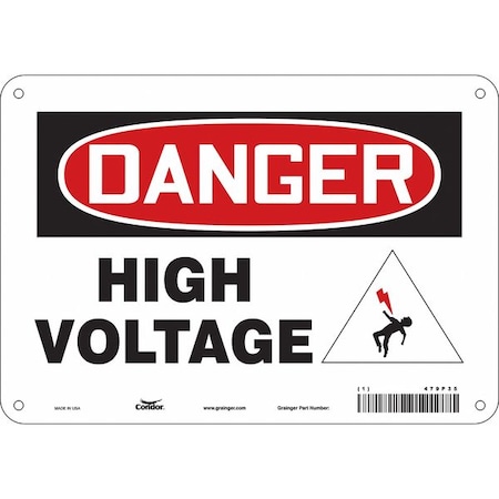Safety Sign, 7 in Height, 10 in Width, Polyethylene, Vertical Rectangle, English, 479P35 MPN:479P35