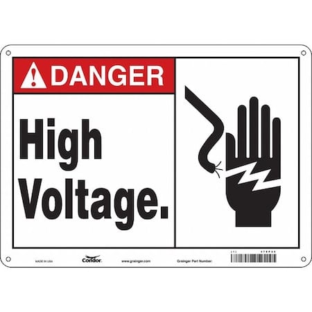 Safety Sign, 10 in Height, 14 in Width, Polyethylene, Horizontal Rectangle, English, 479P46 MPN:479P46