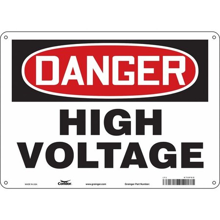 Safety Sign, 10 in Height, 14 in Width, Polyethylene, Horizontal Rectangle, English, 479P62 MPN:479P62