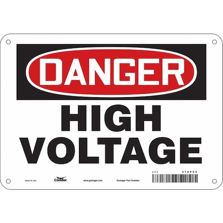 Safety Sign, 7 in Height, 10 in Width, Polyethylene, Vertical Rectangle, English, 479P64 MPN:479P64