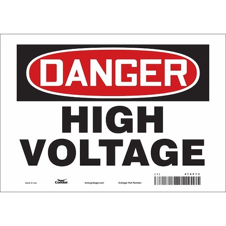 Safety Sign, 7 in Height, 10 in Width, Vinyl, Vertical Rectangle, English, 479P73 MPN:479P73