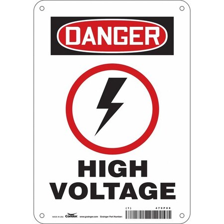 Safety Sign, 10 in Height, 7 in Width, Aluminum, Horizontal Rectangle, English, 479P88 MPN:479P88