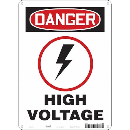 Safety Sign, 14 in Height, 10 in Width, Polyethylene, Vertical Rectangle, English, 479P92 MPN:479P92