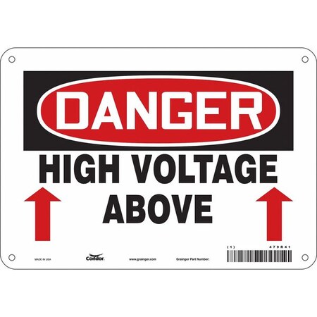 Safety Sign, 7 in Height, 10 in Width, Aluminum, Vertical Rectangle, English, 479R41 MPN:479R41