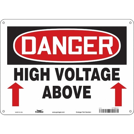 Safety Sign, 10 in Height, 14 in Width, Aluminum, Horizontal Rectangle, English, 479R42 MPN:479R42