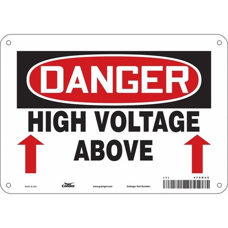 Safety Sign, 7 in Height, 10 in Width, Polyethylene, Vertical Rectangle, English, 479R45 MPN:479R45
