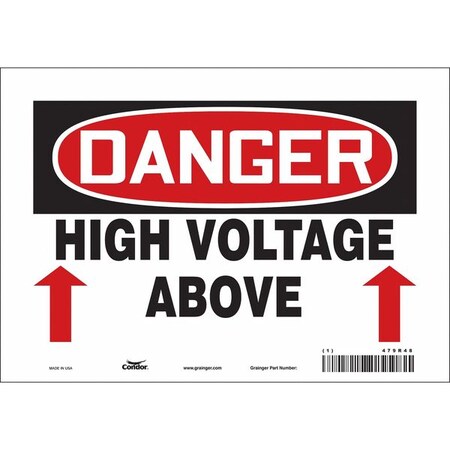Safety Sign, 7 in Height, 10 in Width, Vinyl, Vertical Rectangle, English, 479R48 MPN:479R48