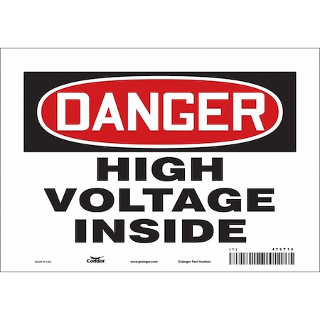 Safety Sign, 7 in Height, 10 in Width, Vinyl, Vertical Rectangle, English, 479T19 MPN:479T19