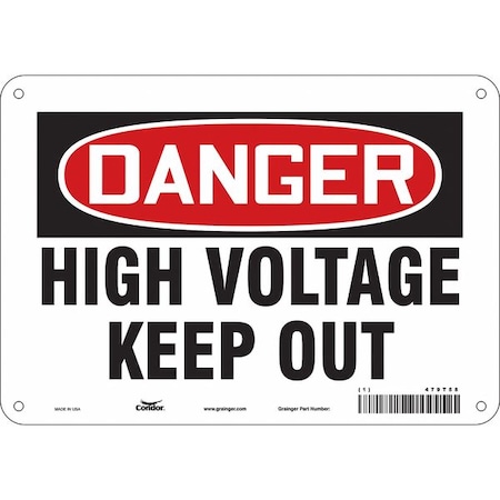 Safety Sign, 7 in Height, 10 in Width, Aluminum, Vertical Rectangle, English, 479T58 MPN:479T58