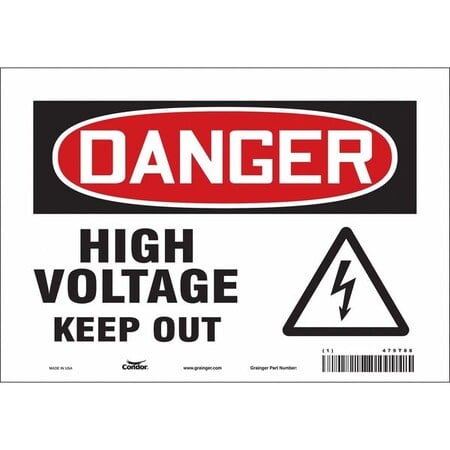 Safety Sign, 7 in Height, 10 in Width, Vinyl, Vertical Rectangle, English, 479T88 MPN:479T88