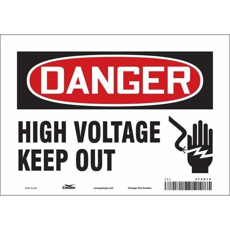 Safety Sign, 7 in Height, 10 in Width, Vinyl, Vertical Rectangle, English, 479U18 MPN:479U18